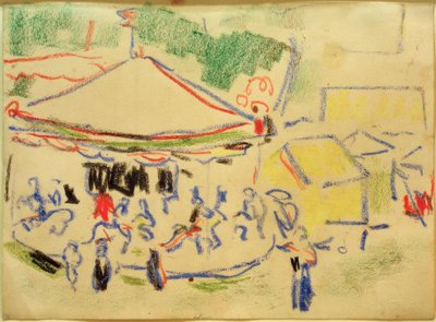 karrusel af Ernst Ludwig Kirchner