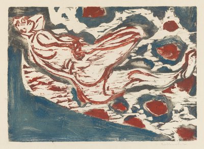 Liggende nøgen af Ernst Ludwig Kirchner