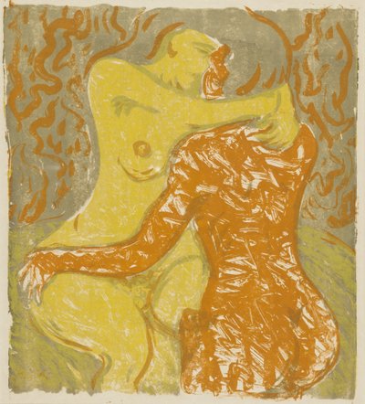 Kærlighedsscene, 1908 af Ernst Ludwig Kirchner