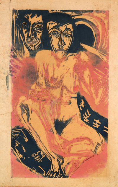 Melankolsk pige af Ernst Ludwig Kirchner