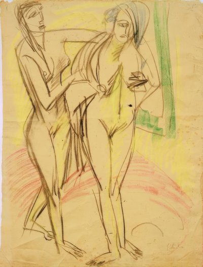Efter badet af Ernst Ludwig Kirchner