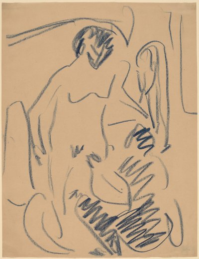 Nøgen på stranden af Ernst Ludwig Kirchner