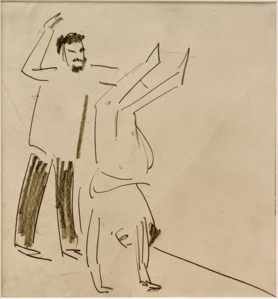 Uden titel (mand med pige i håndstående) af Ernst Ludwig Kirchner