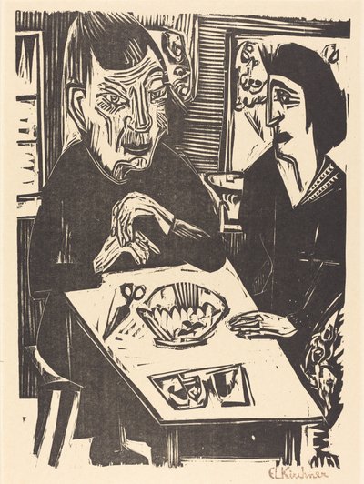 Gammel og ung kvinde af Ernst Ludwig Kirchner