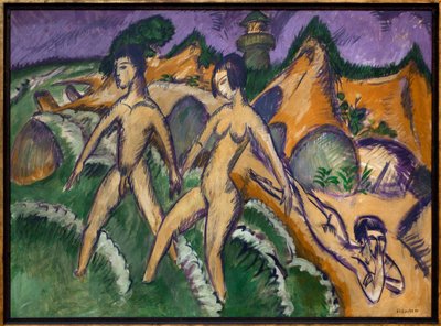 Over havet. Maleri af Ernst Ludwig Kirchner (1880-1938), Olie på lærred af Ernst Ludwig Kirchner