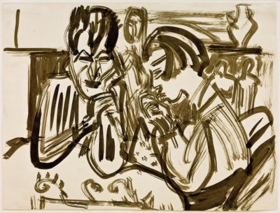 Et par ved bordet af Ernst Ludwig Kirchner