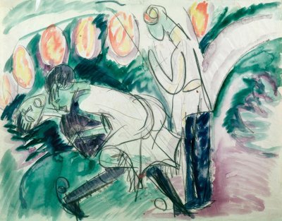 Pantomime III af Ernst Ludwig Kirchner