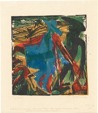 Peter Schlemihls vidunderlige historie: Schlemihls møde med sin skygge af Ernst Ludwig Kirchner