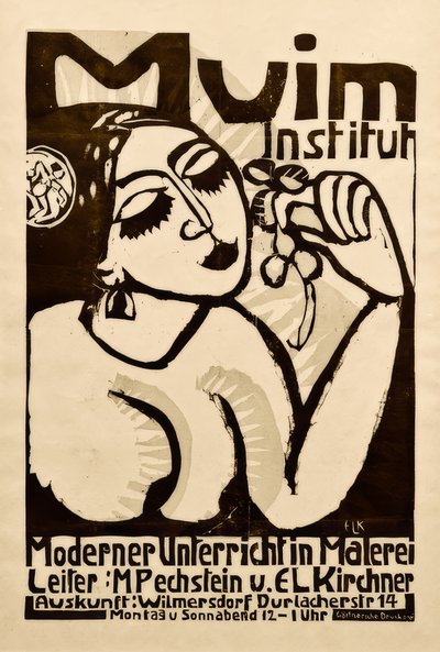 Plakat Muim Institut af Ernst Ludwig Kirchner