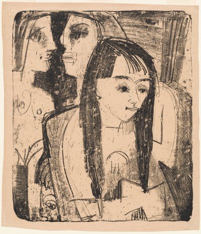 Portræt af en pige af Ernst Ludwig Kirchner