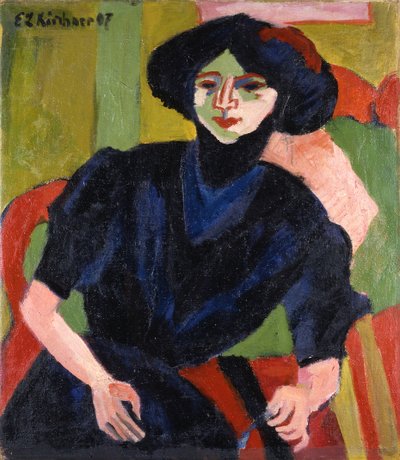 Portræt af en kvinde af Ernst Ludwig Kirchner