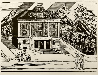 Postkontor i Davos af Ernst Ludwig Kirchner