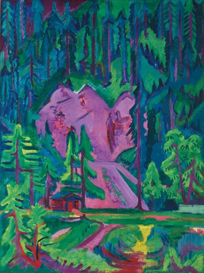 Stenbrud ved Wildboden; Stenbrud ved Wildboden, c.1923 af Ernst Ludwig Kirchner