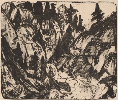 Rocky Stream af Ernst Ludwig Kirchner