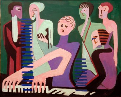 Sanger ved klaveret af Ernst Ludwig Kirchner