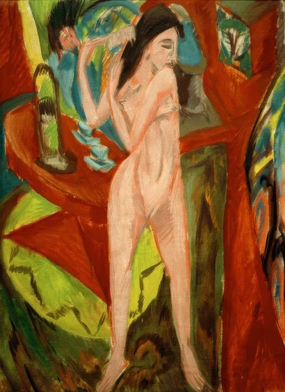 Kæmmehandling af Ernst Ludwig Kirchner