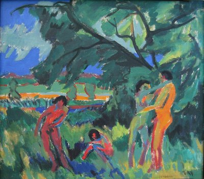 Leg med nøgne mennesker af Ernst Ludwig Kirchner