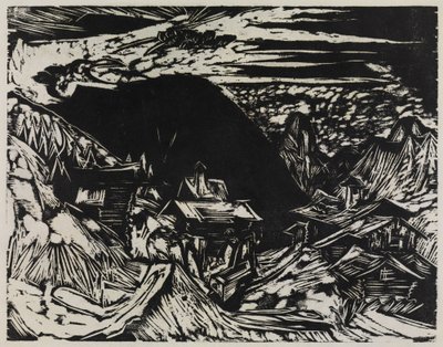 Stafelalp med Altein og Tinzenhorn af Ernst Ludwig Kirchner