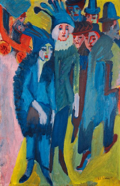 Gadescene; Strassenszene, 1913 af Ernst Ludwig Kirchner