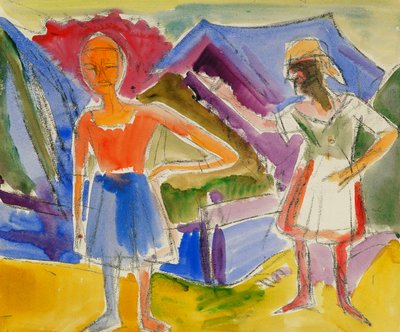 To figurer; to figurer, af Ernst Ludwig Kirchner