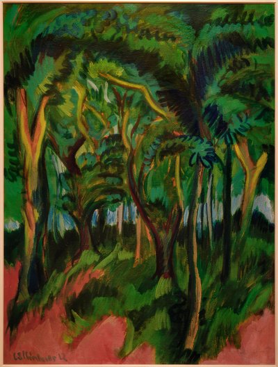 Skovhjerte med lyserød forgrund af Ernst Ludwig Kirchner