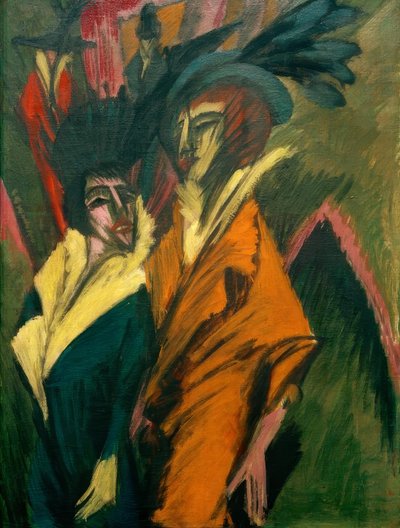 To kvinder på gaden af Ernst Ludwig Kirchner