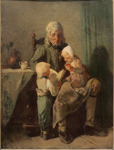 Bedstefar og børnebørn af Ernst Schalck