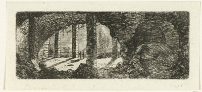 Ruinerne af Fort Sint-Pieter nær Maastricht af Ernst Willem Jan Bagelaar