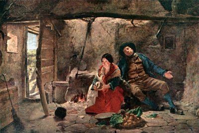 Sommerhus (farvelitografi) af Erskine Nicol