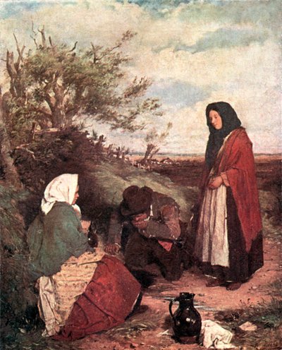 Sigøjnere på vej (farvelitografi) af Erskine Nicol