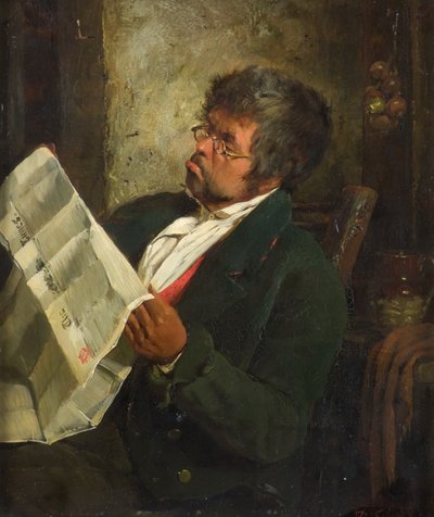 Læser nyhederne af Erskine Nicol
