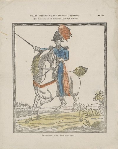 Willem-Frederik-George-Lodewijk, Prins af Orange / feltmarskal fra den hollandske hær mod mytteristerne (titel på objekt) af Erve Wijsmuller