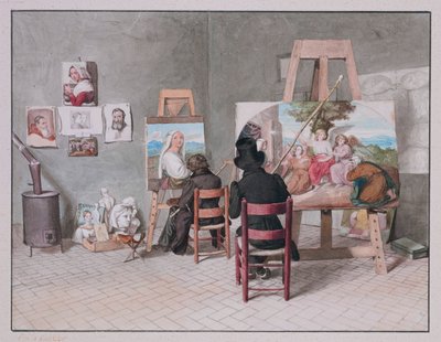 Bernhard Neher og Erwin Speckter i deres atelier i Rom, af Erwin Speckter af Erwin Speckter