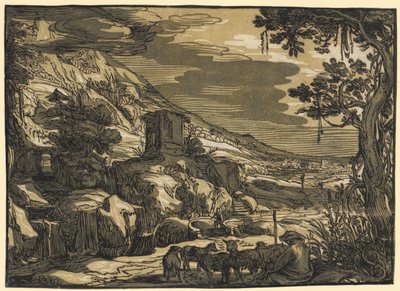 Arkadisk landskab af Esaias van de Velde