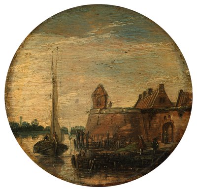 Bolværk ved kanalen af Esaias van de Velde
