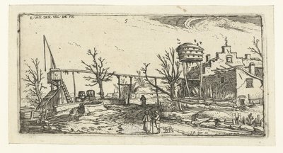 Landskab med et bryggeri Landskaber (serietitel) af Esaias van de Velde