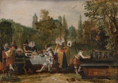 Muntert selskab i en park af Esaias van de Velde