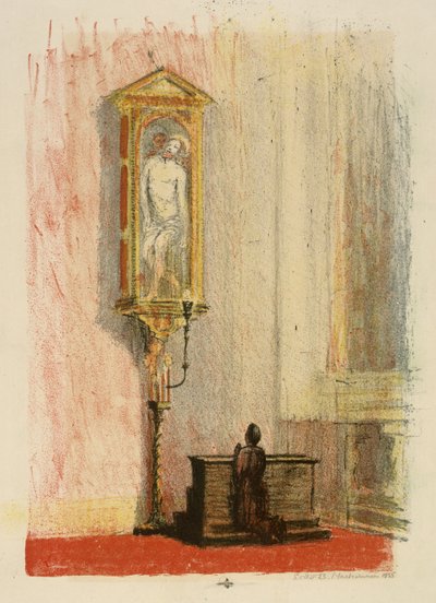 Figur, der beder foran Kristi helligdom af Esther Blaikie MacKinnon