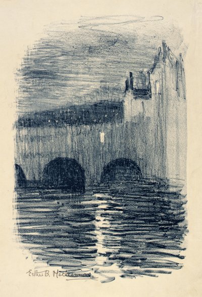 Pulteney Bridge, Bath - tusmørke af Esther Blaikie MacKinnon