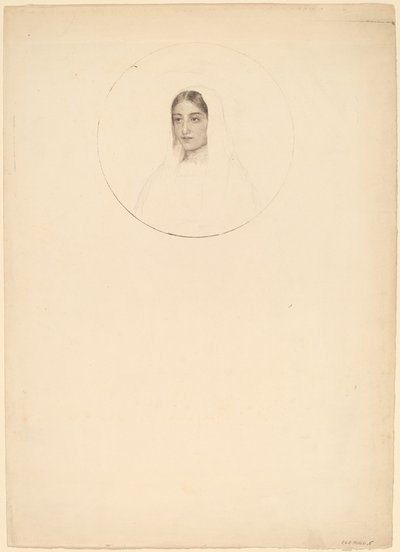 Ung kvindes hoved af Esther Frances Alexander