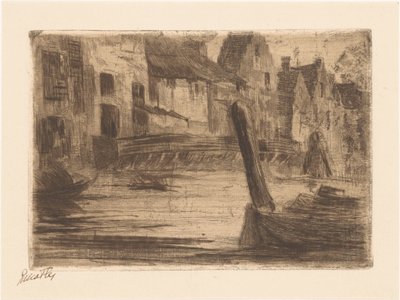 Dordrecht (original titel på objekt) af Etha Fles (signed by artist)