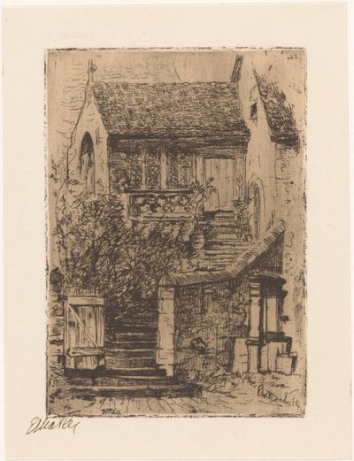 Rothenburg (original titel på objekt) af Etha Fles (signed by artist)