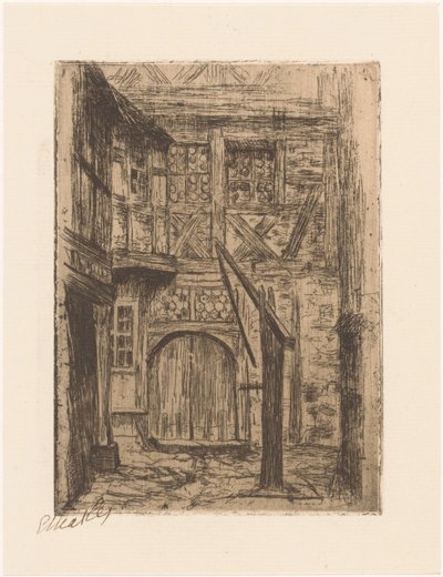 Rothenburg (original titel på objekt) af Etha Fles (signed by artist)