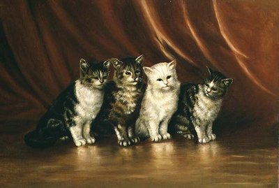 Fire katte af Ethel Leigh