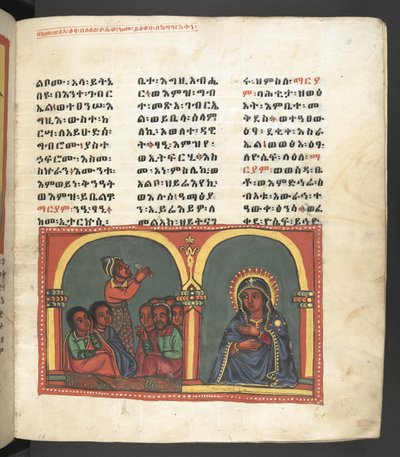 Eller. 607 f010r, Scene fra Jomfru Marias liv, fra 