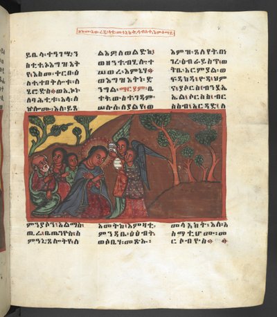Eller. 607 f051r, Scene fra Jomfru Marias liv, fra 
