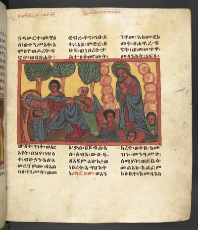 Eller. 607 f066r, Scene fra Jomfru Marias liv, fra 