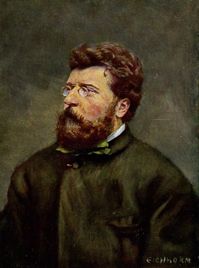 Musik. Den franske komponist Georges Bizet. Illustration af Georges Bizet, Østrig, ca. 1900 (postkort) af Etienne (after) Carjat