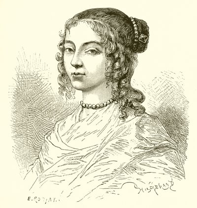 Henrietta af England, søster til kong Charles II af Etienne Antoine Eugene Ronjat