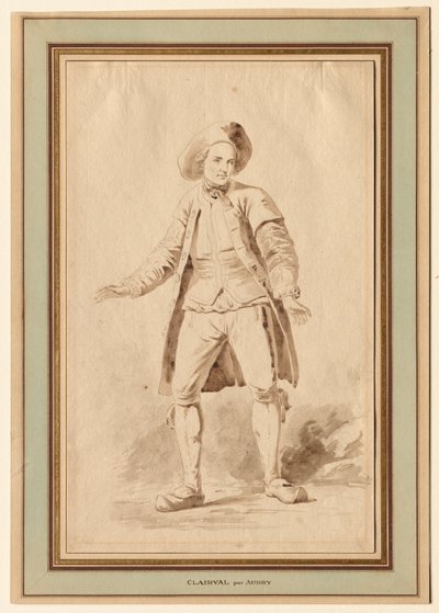 Skuespilleren Clairval, 1700-tallet. af Etienne Aubry